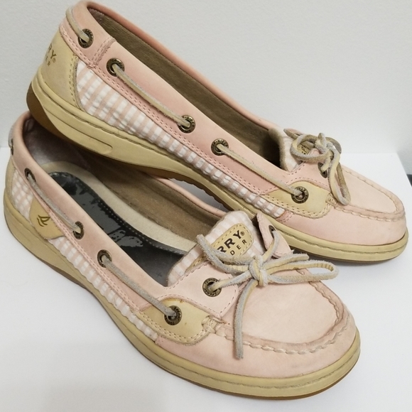 Sperry Topsiders Shoes Size 7 Light Pink Beige
